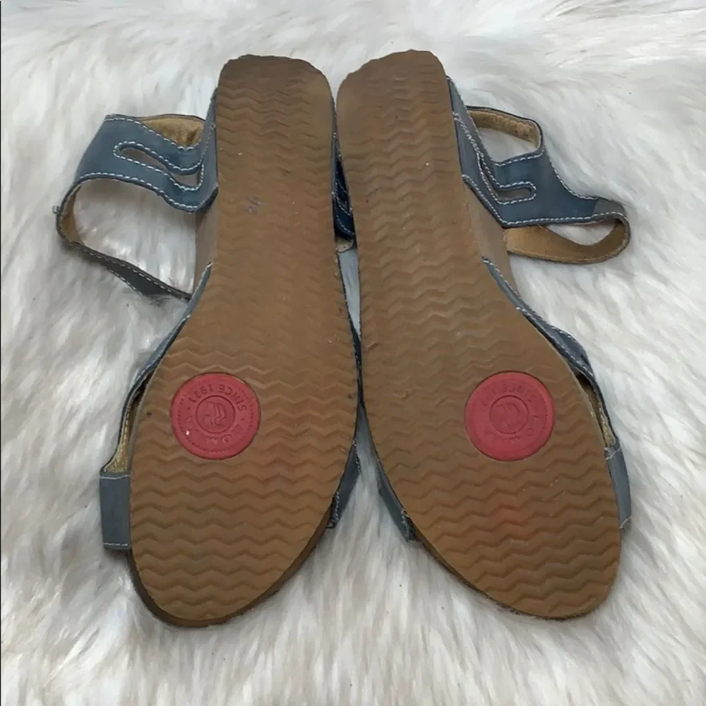 Romika‎ Florida 05 Denim Blue Leather Sandal Sz 41